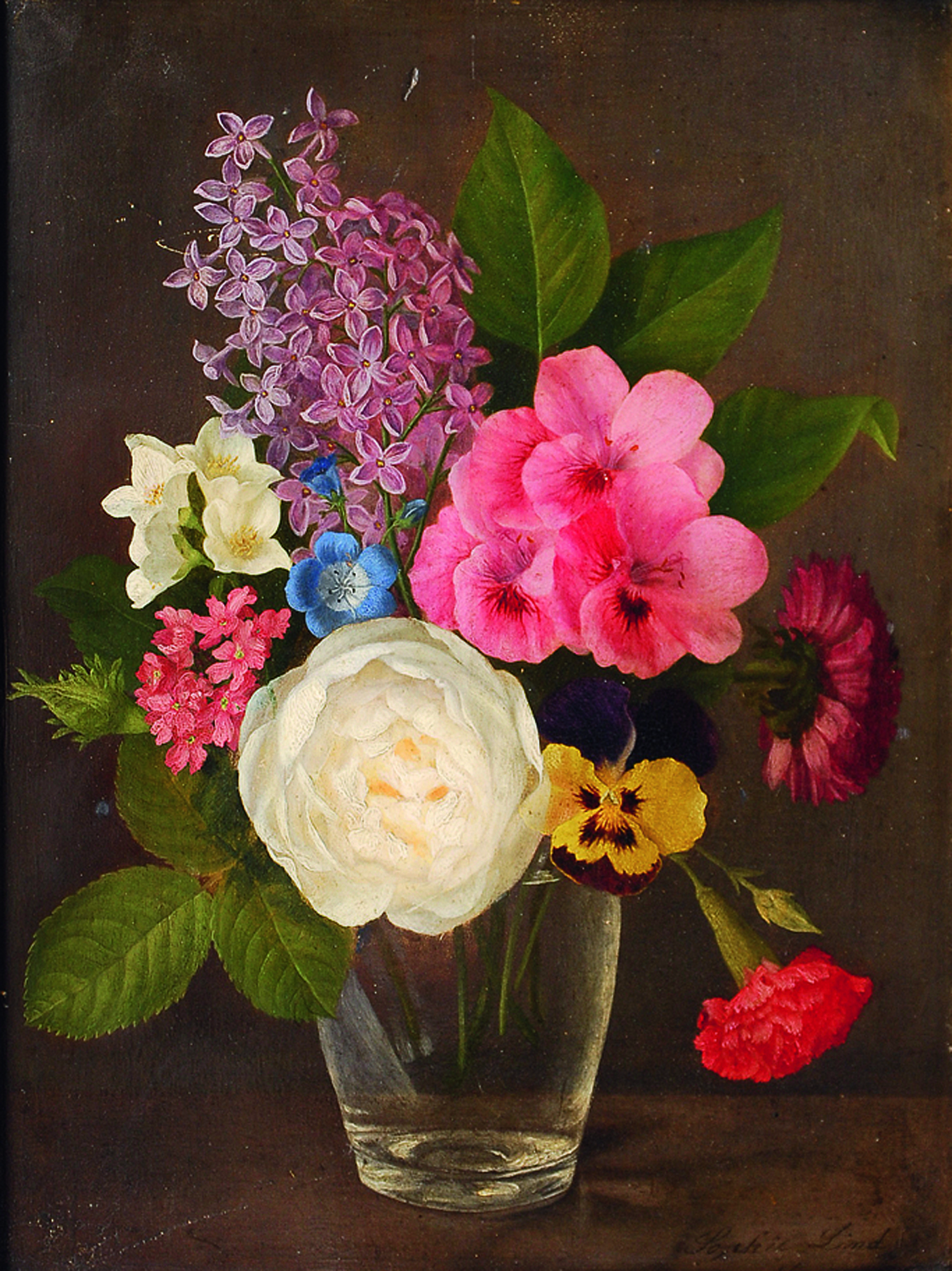 Blumen in Glasvase