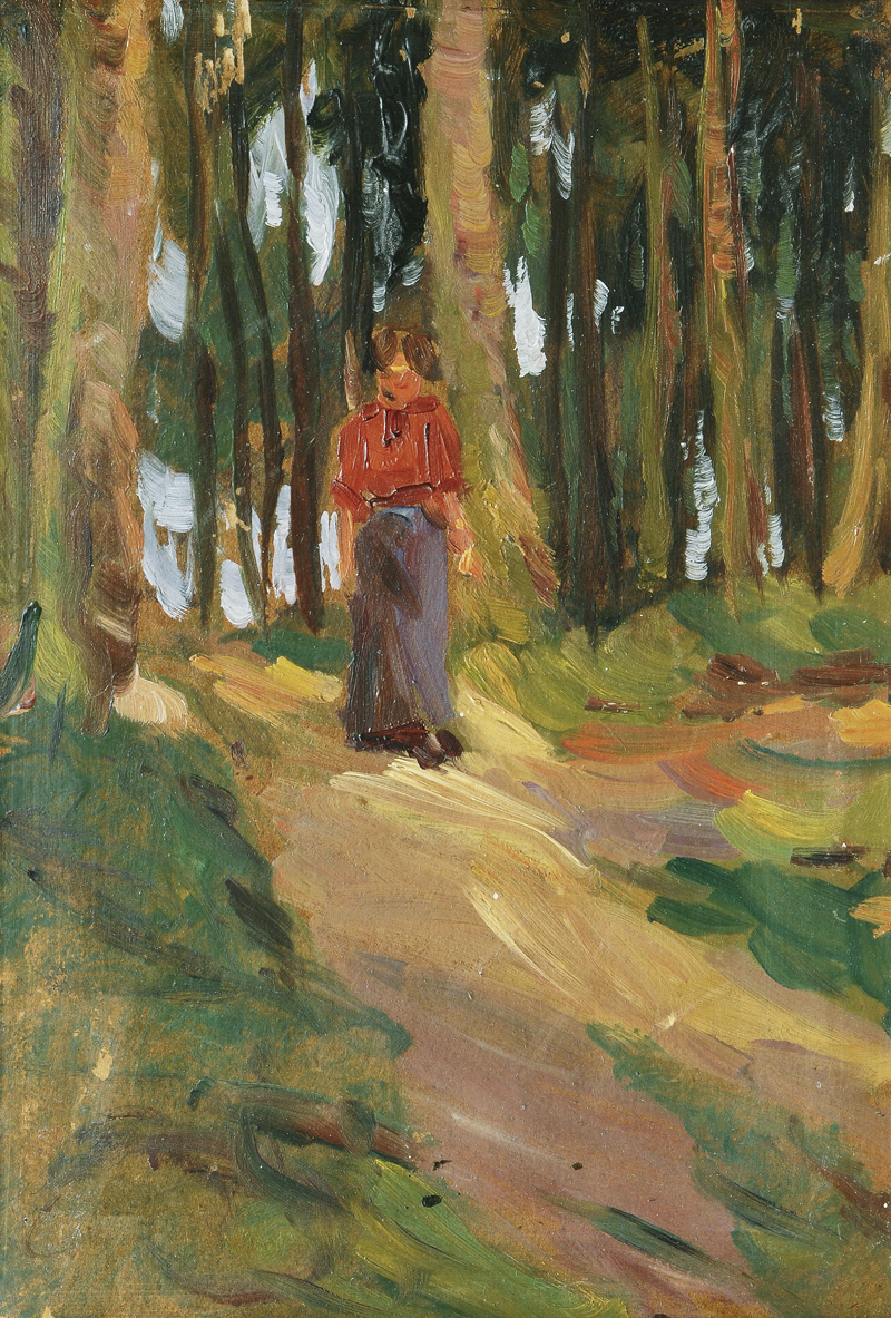 A girl in the forest