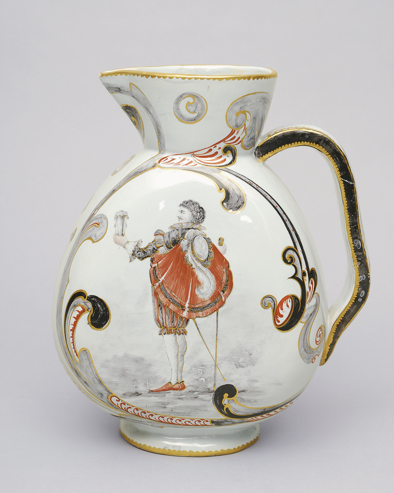 A large faience tankard