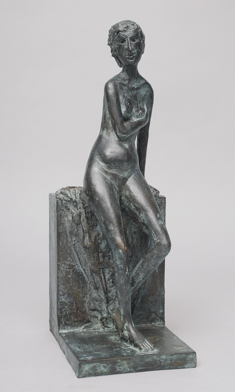 A bronze figure 'Female nude'