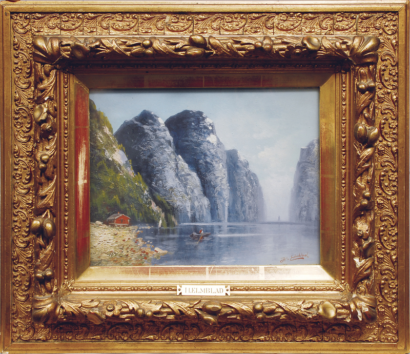 H. Elmblad, Norwegen, um 1900 - Paar Gemälde: Fjordlandschaften Paar Gemälde: Fjordlandschaften