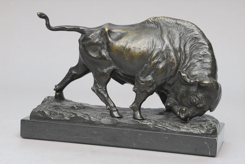 A bronze animal figure 'Bison'