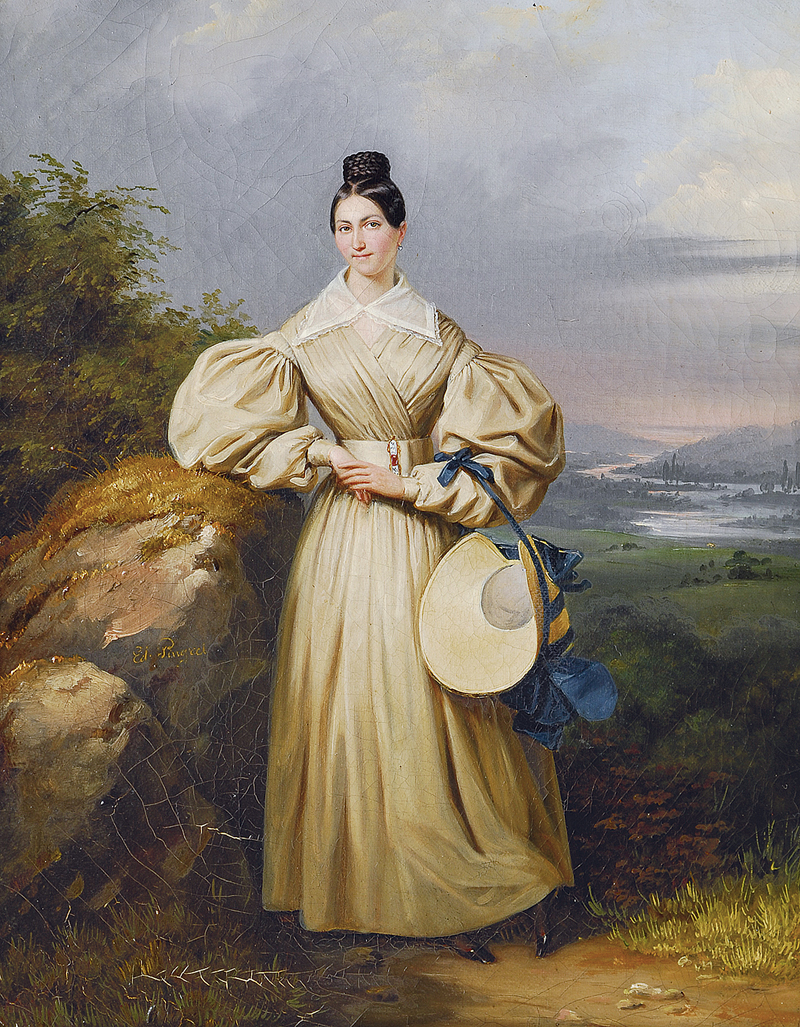 Young woman in a landscape