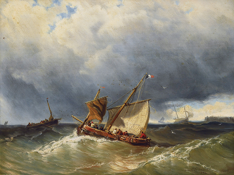 Fishing boats on the sea