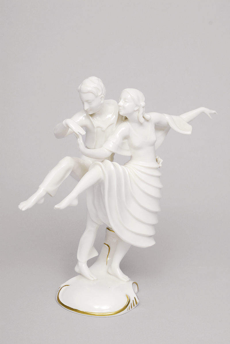 A figure group of a dancing couple
