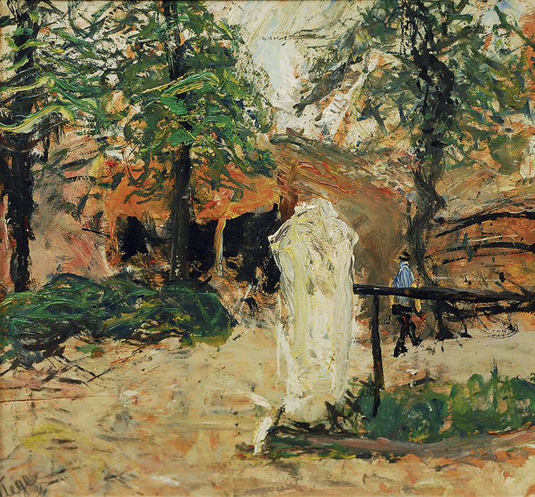 Ernst Flege - Farmstead with trees Farmstead with trees