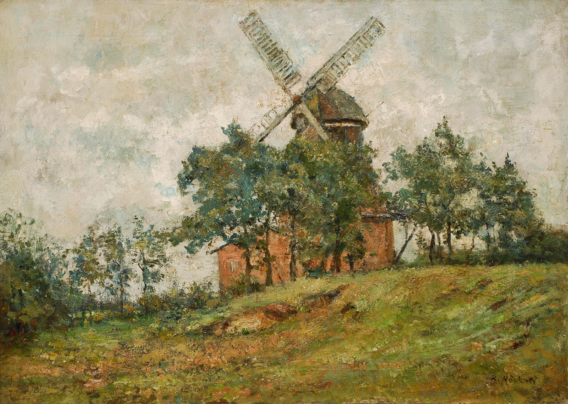 Mühle bei Wedel in sommerlicher Landschaft