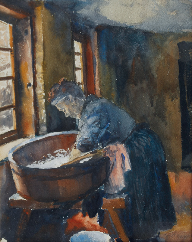 Woman washing