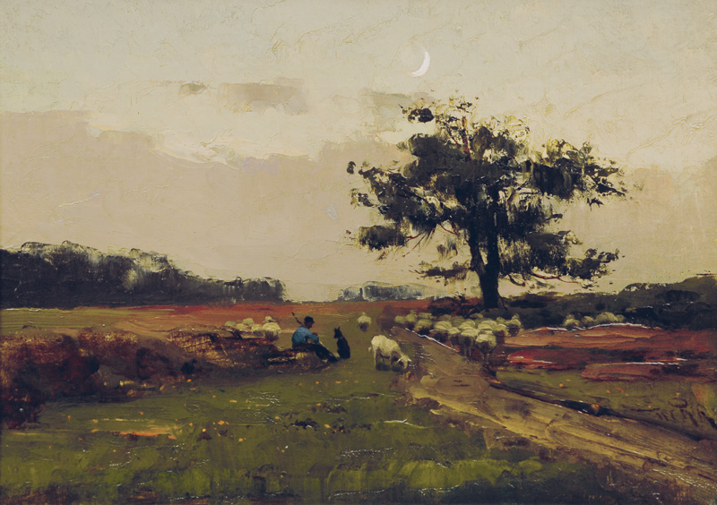 Landscape with shepherd