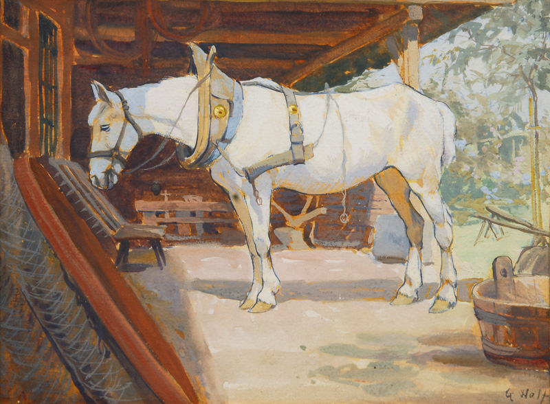 Horse in the stable