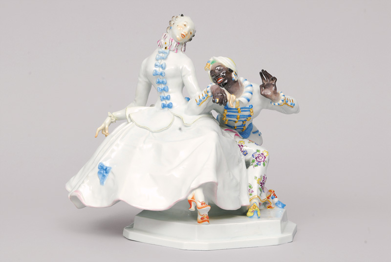 Figurine group 'Lady with Moor'
