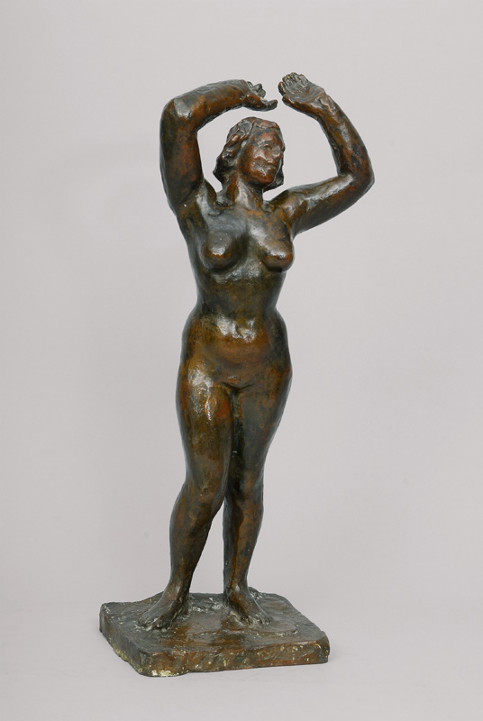 An expressive bronze figure 'Female nude'