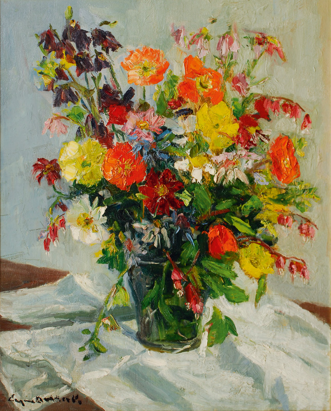 Bunter Blumenstrauß in einer Vase