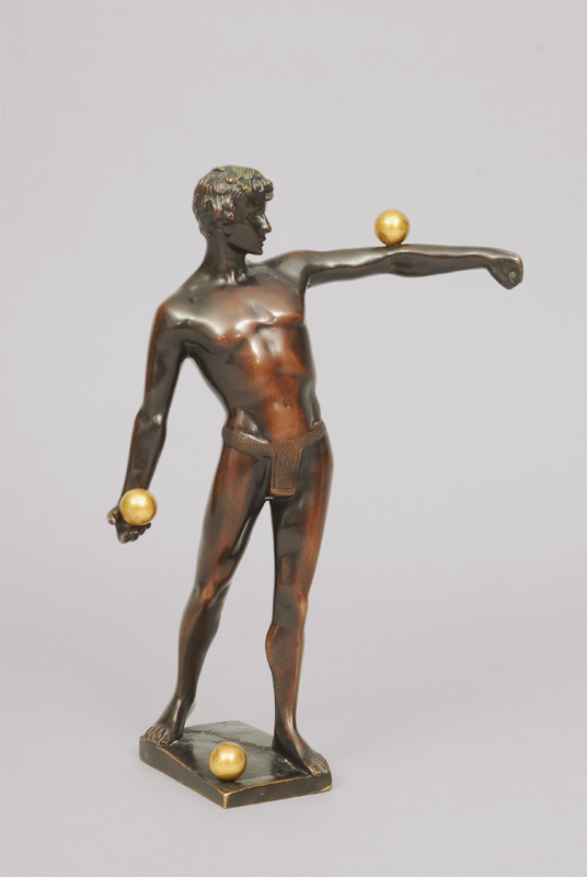 A bronze figure 'Acrobat'