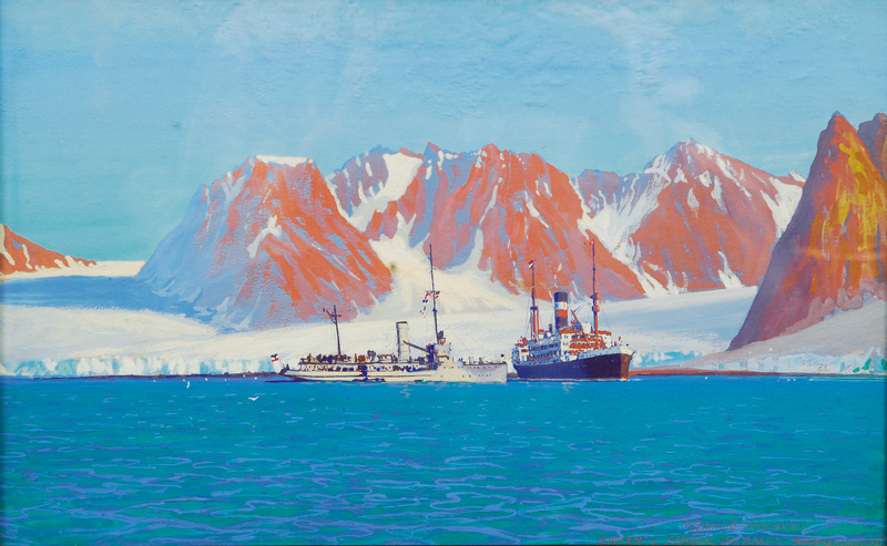 'Zieten' u. 'General San Martin' in der Magdalenenbucht von Spitzbergen