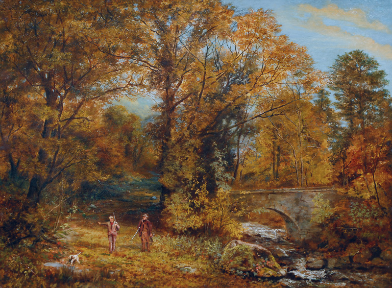 Hunters in a forest