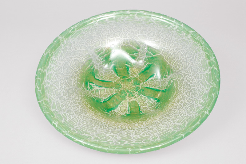 A large ornamental glass bowl "ikora" by WMF