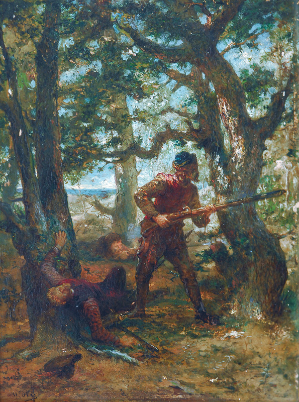 Soldiers in a forest