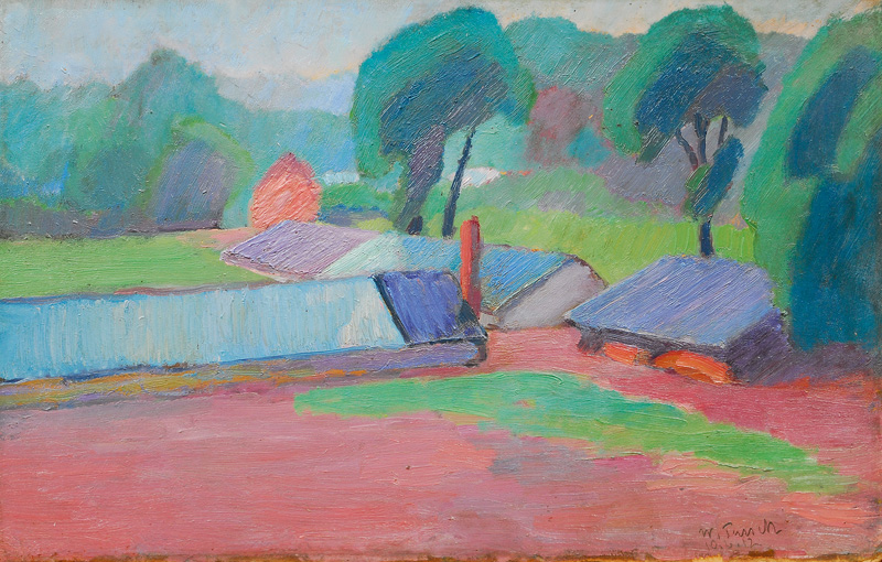 Landscape with houses