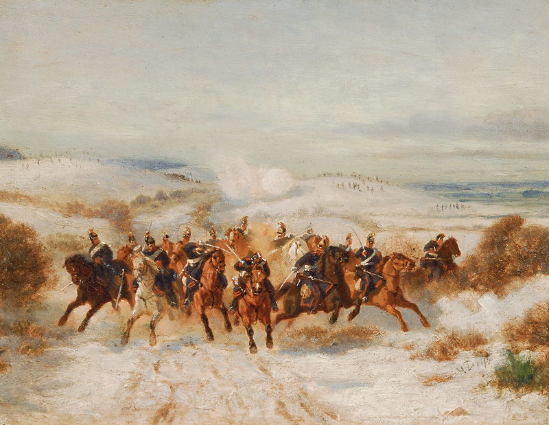 Preußische Kavallerieattacke im deutsch-französischen Krieg 1870/71