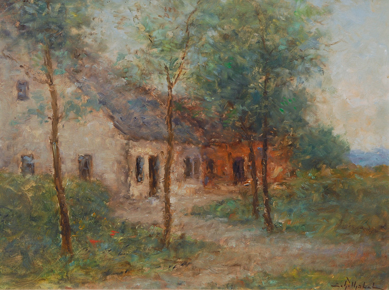 Josef Helmuth Schilhabel Landschaft mit zwei Häusern [60175]