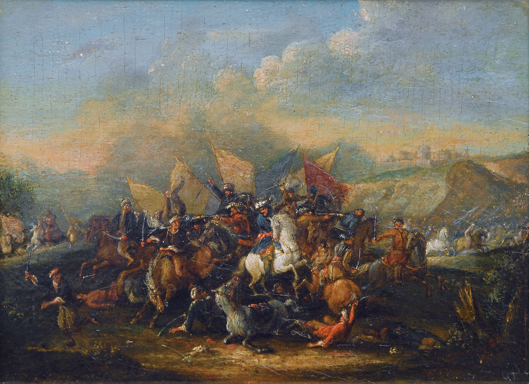 A cavalry combat between Turks and imperial soldiers