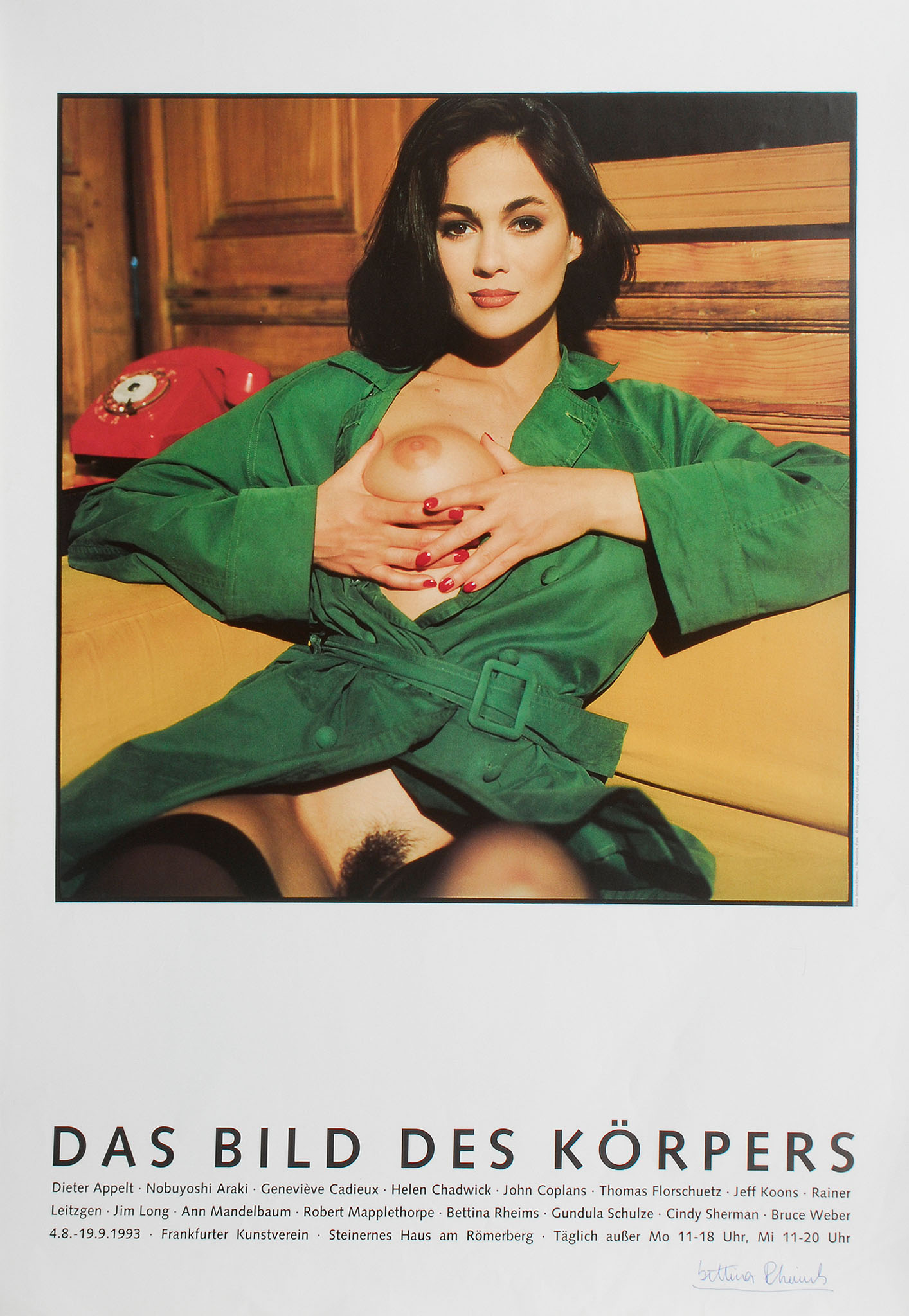 Handsigniertes Plakat: 'Das Bild des Körpers' im Frankfurter Kunstverein (1993)