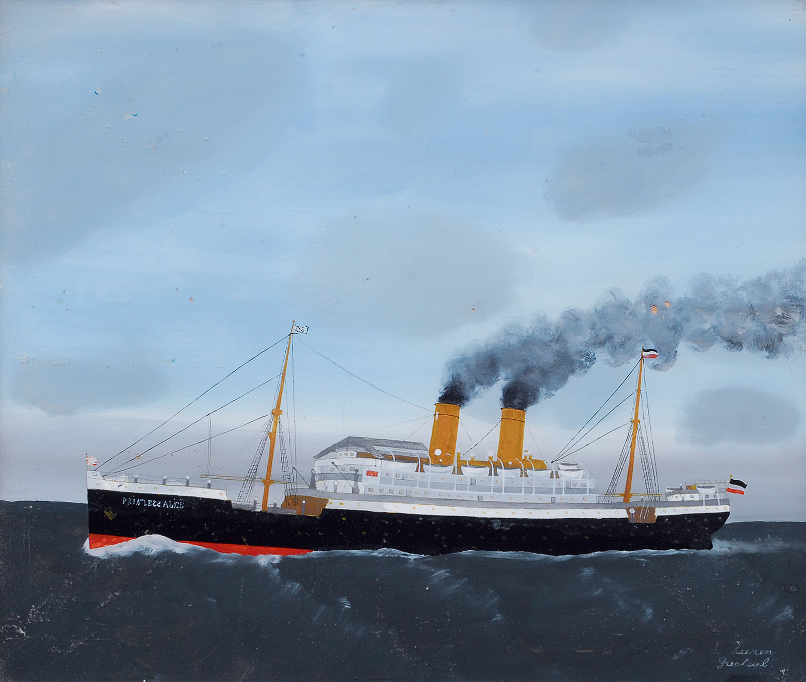 Painting behind glass: The German 'Prinzess Alice' of the Norddeutsche Lloyd