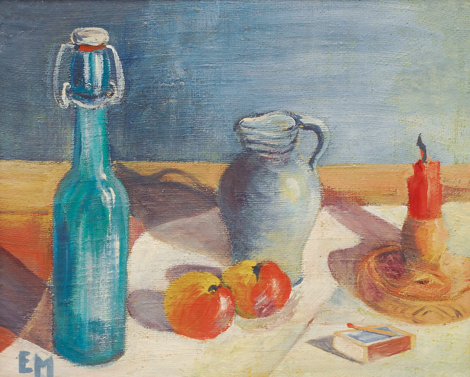 Still life with jug and bottle