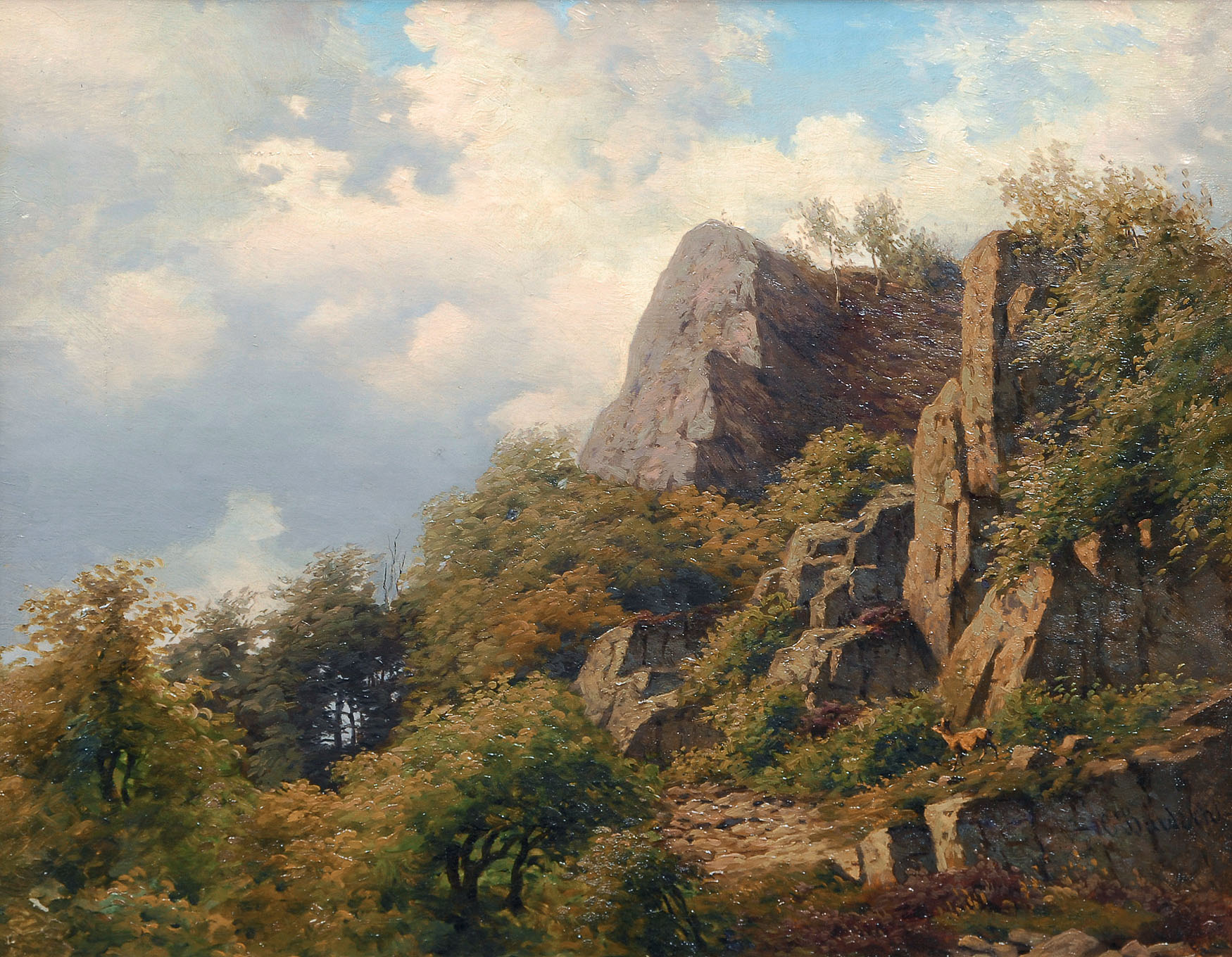 Landscape with Rocks and Trees