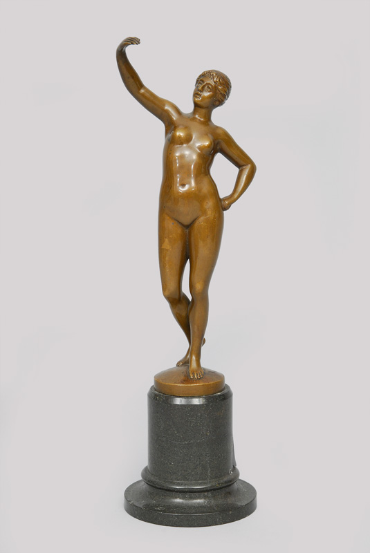 A small bronze figure 'Dancing femal nude'