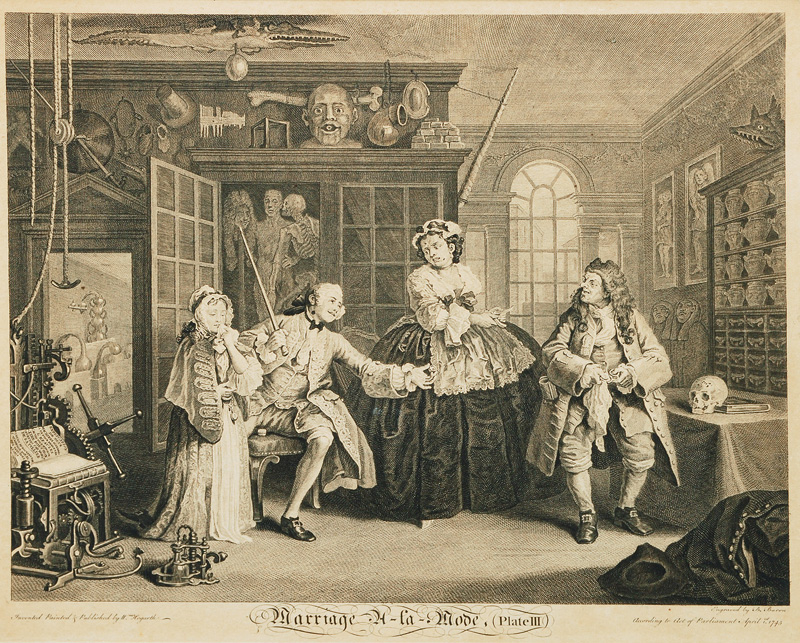 6 Engravings: Marriage à la Mode