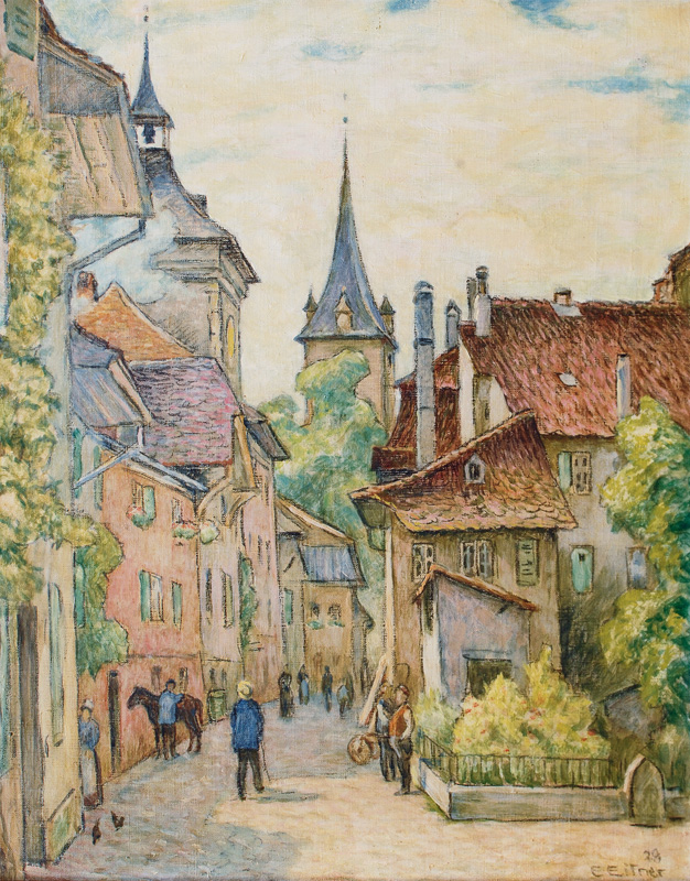 Blick auf die malerische Altstadt von Murten
