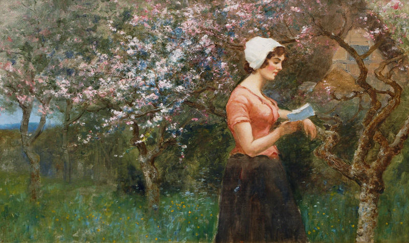 Reading a Letter in Spring