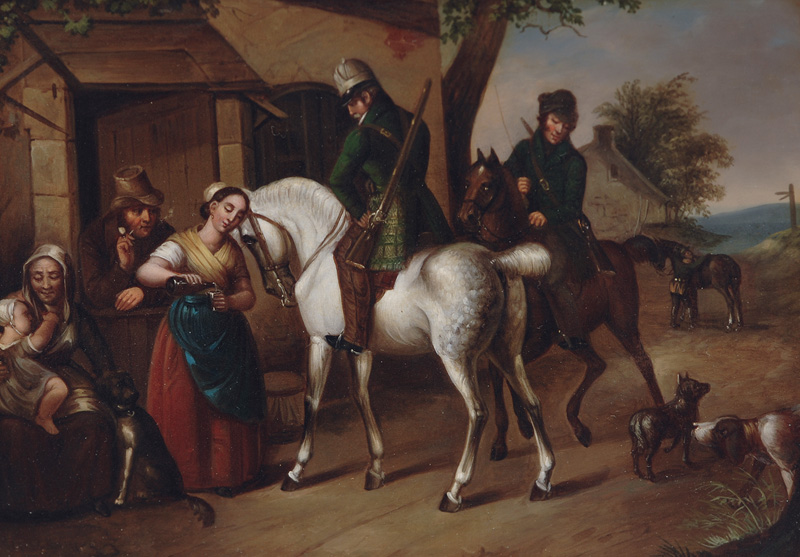 Horsemen in front of an Inn