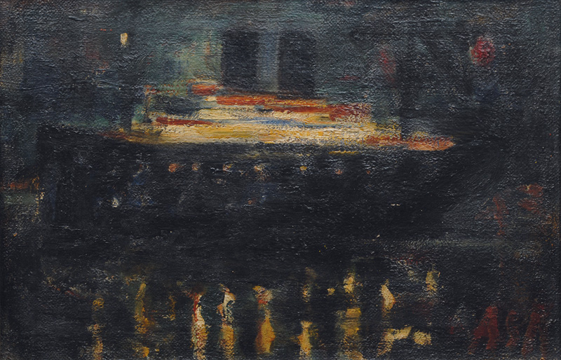 Ocean Liner at Night