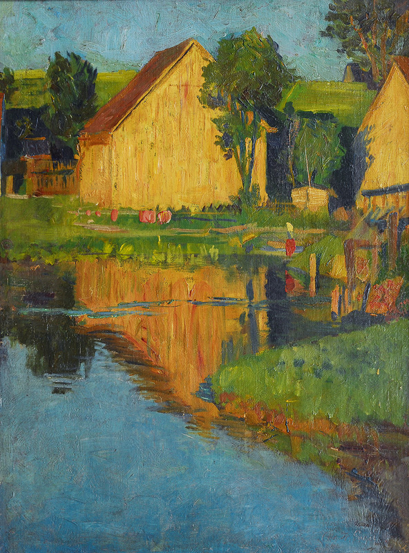 Summer Landscape with Houses