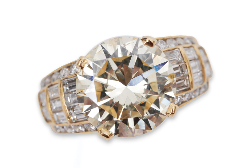 An extraordinary single stone diamond ring