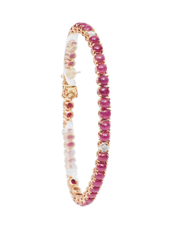 A ruby diamond bracelet