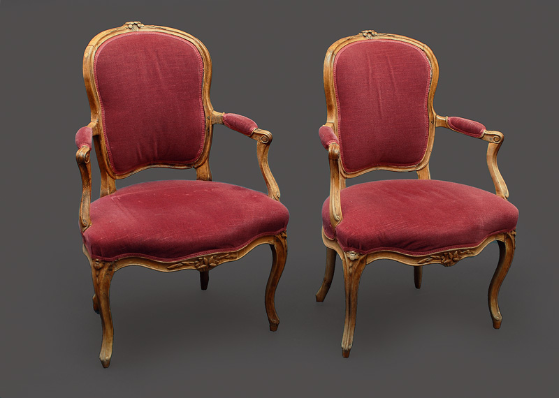 A pair of Baroque-armchairs