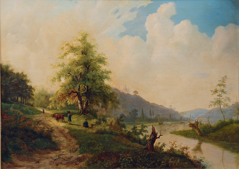 Sommerliche Flußlandschaft