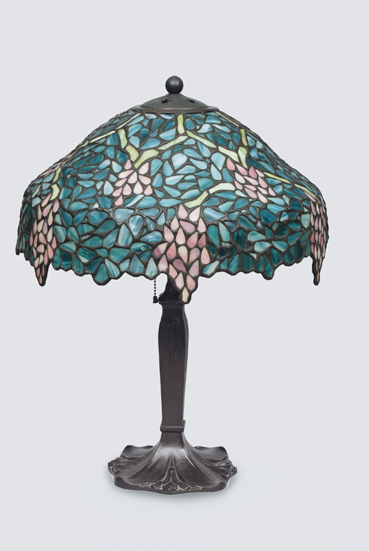 An Art-Nouveau tablelamp "Wisteria" in the style of Philip Handel