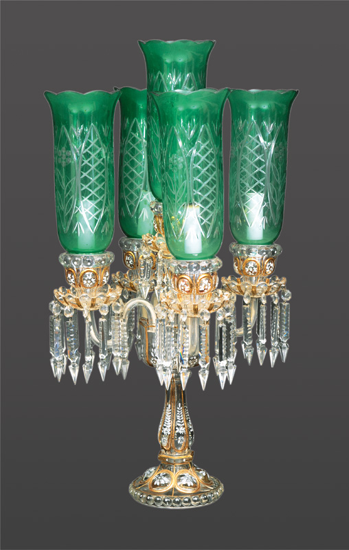 A pompous crystal candle stick