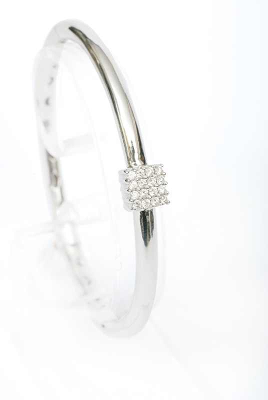 A diamond bangle bracelet