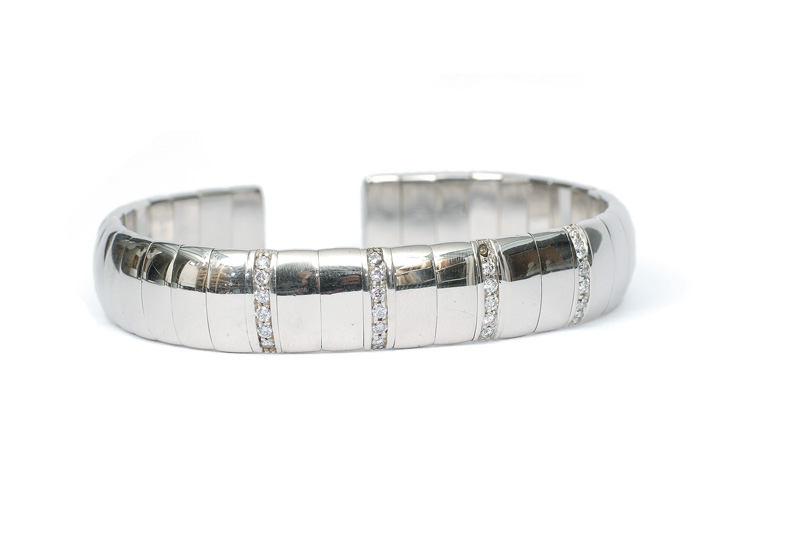 A diamond bangle bracelet