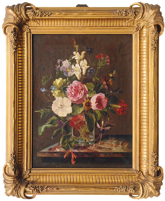 Floral Still Life with Butterfly - image 2