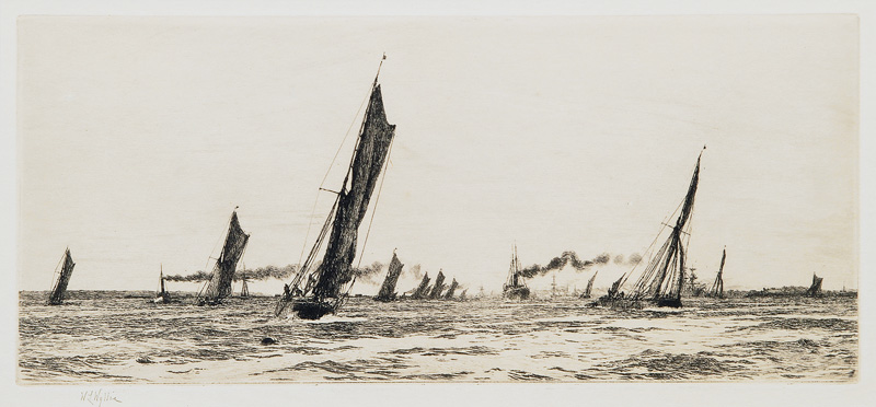 Segelschiffe auf der Themse