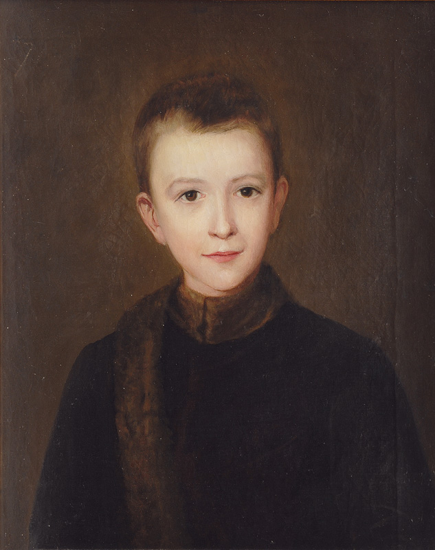 Portrait of a Boy with Mink Collar