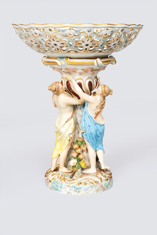 An elegant two-part centre piece "The three Graces"