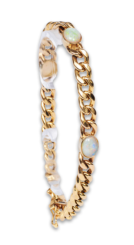 An opal bracelet